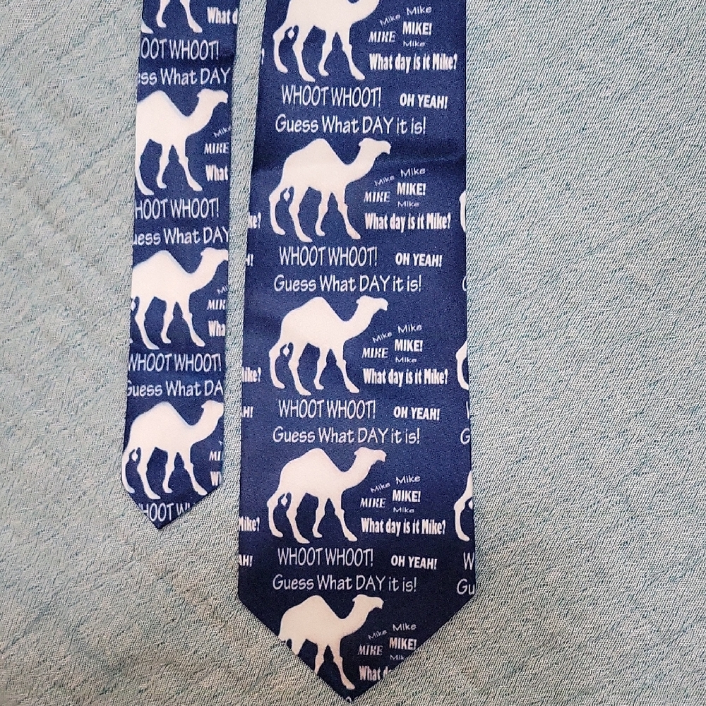 ZAZZLE Hand Made Novelty Tie Camel 'WHOOT-WHOOT HUMP DAY' Print, Fun